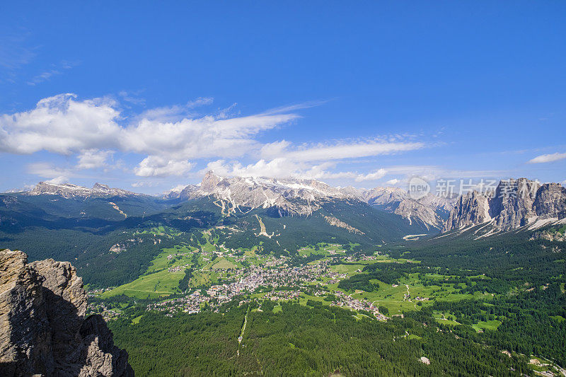 Cortina d’ampezzo & Tofane Group in Dolomites (Veneto，意大利)